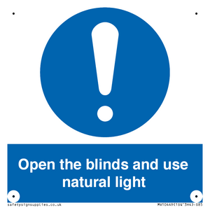 Open the blinds and use natural light